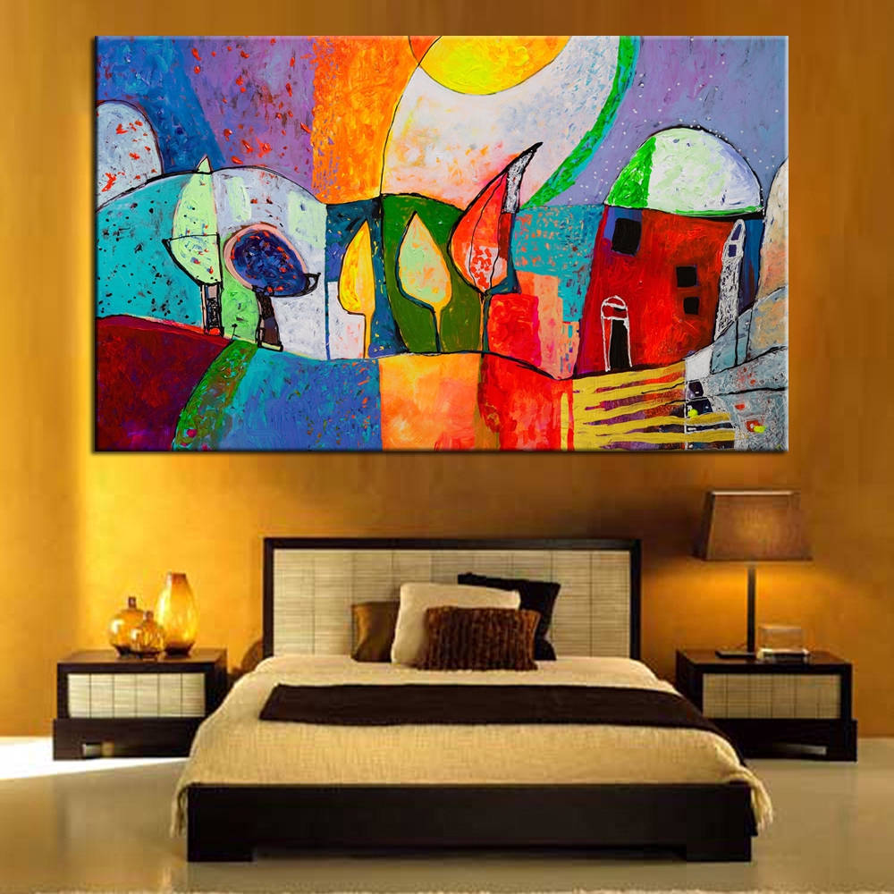 Wall Art Abstract Picture Canvas Print Oil Painting Modern Kids Room Decor 40x60cm Shopee Malaysia