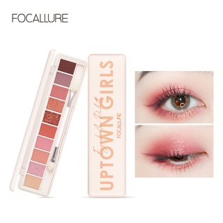 Image of 【3 Days Delivery】FOCALLURE 10 COLOR Palette Eyeshadow  With Dual-ended Brush & Mirror  High Shimmer Matte Eye Makeup 10 eye shadow palette  Intense Pigmented Long Lasting Makeup Eye Make Up