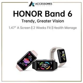 MY Stock - Honor Band 6 Smart Watch Full Screen 1.47” AMOLED Color Touchscreen SpO2 Heart Rate Sleep Nap Stre