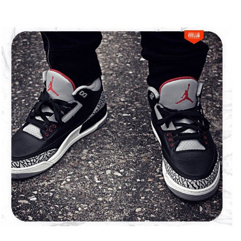 Nike Air Jordan 3 Retro Og Black Cement 18 001 Shopee Malaysia