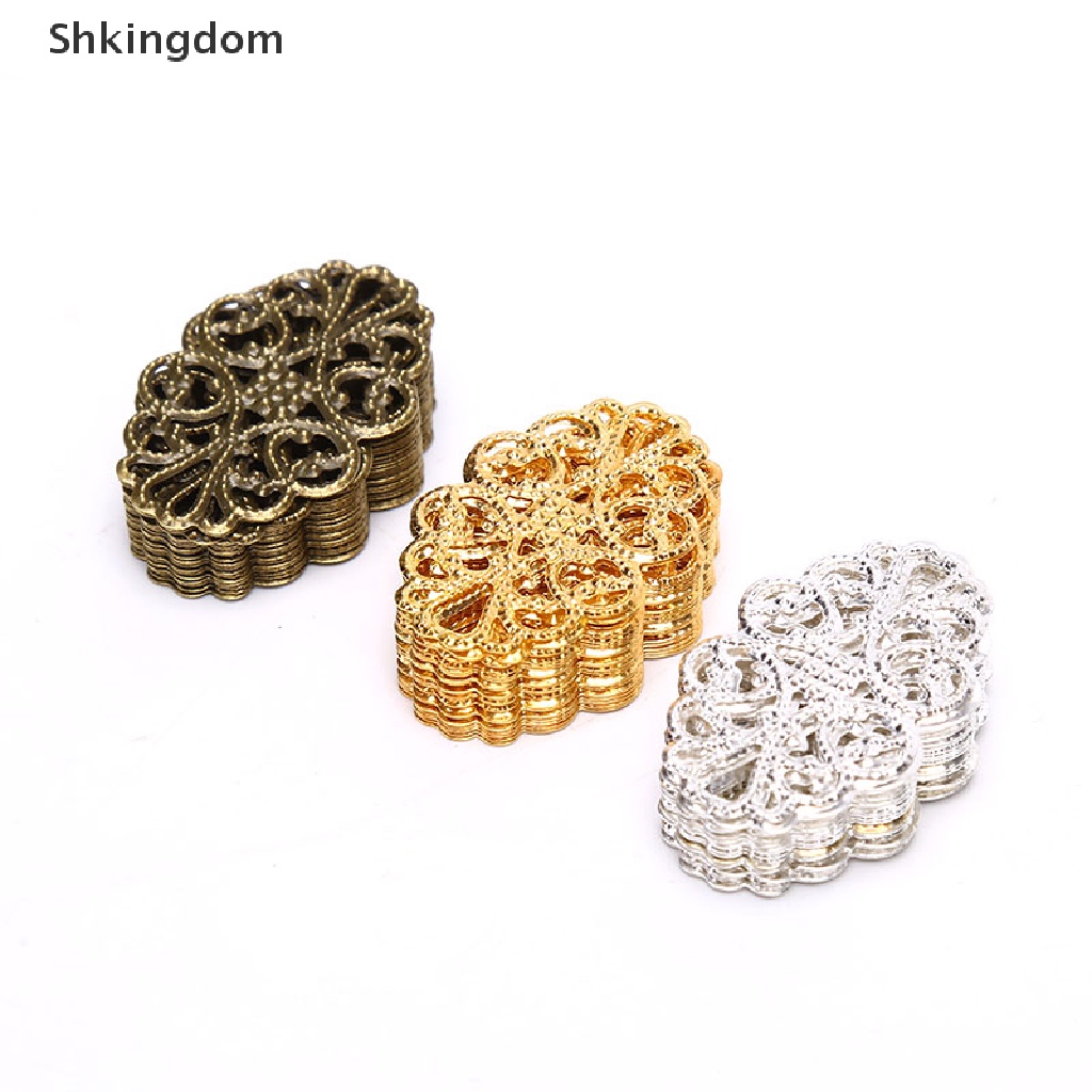 Versatile Have Shkingdom 20Pcs Filigree Flower Wraps Connectors Crafts Decoration DIY Findings Jewelry MY Premium - Image 5