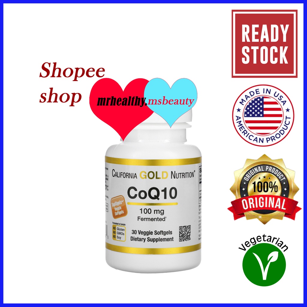 California Gold Nutrition, CoQ10, 100 Mg, 30 Veggie Softgels - Supports ...