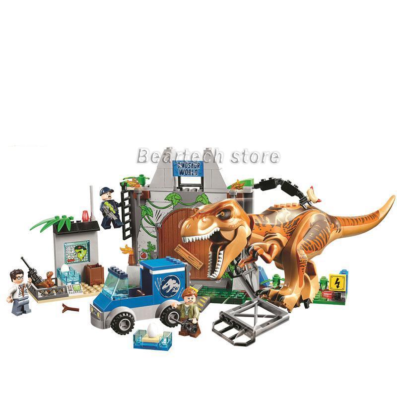 jurassic world lego t rex breakout