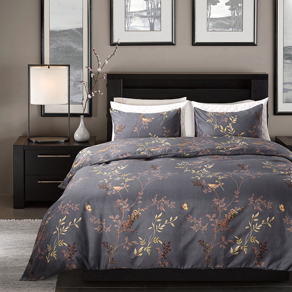 Duvet Cover Set European Style Feather Pattern 120g Series 08305