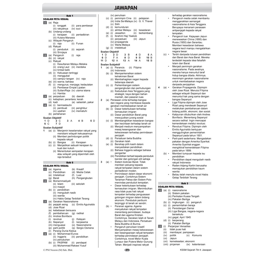 Latihan Sejarah Tingkatan 4 Bab 4 Kssm