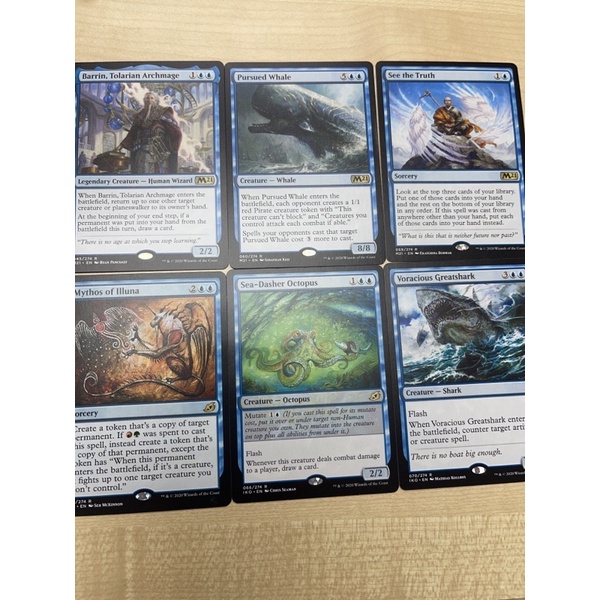 (norm)barrin tolarian archmage, pursued whale, see the truth, mythos of illuna, sea dasher octo, voracious greatshark