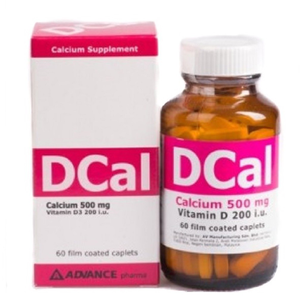 (EXP 11/24) DCAL CALCIUM 500MG VITAMIN D3 200 I.U. TABLETS 60'S