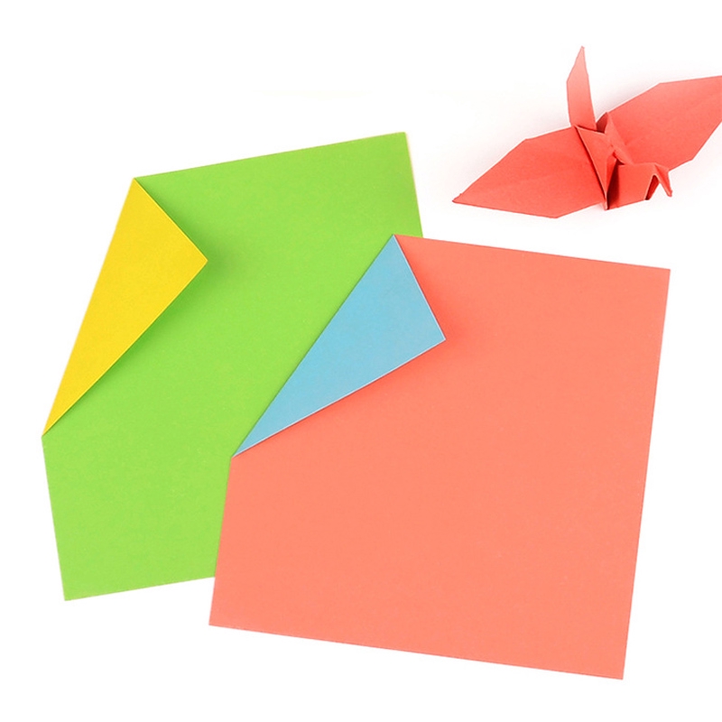 24pcs Origami Paper Double Sides Solid Color Folding Paper Multicolor DIY Craft 