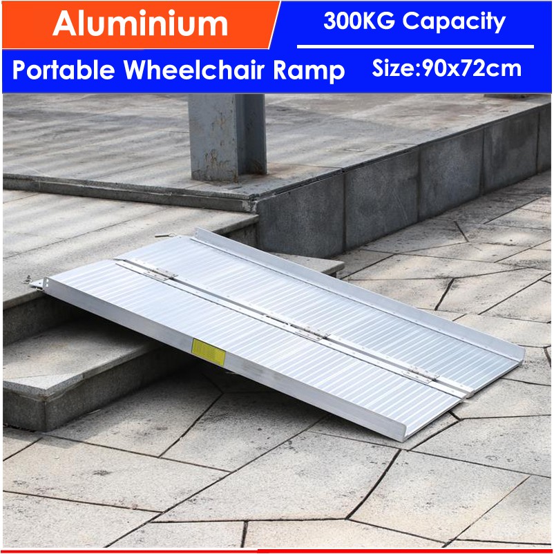 Ready Stock Folding Aluminum Ramps Light Portable Inclined Ramps   37169f90413d1d50a9d57610a8accace