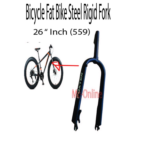 Bicycle FatBike Steel Rigid Fork 26 " (135mm) Shopee Malaysia