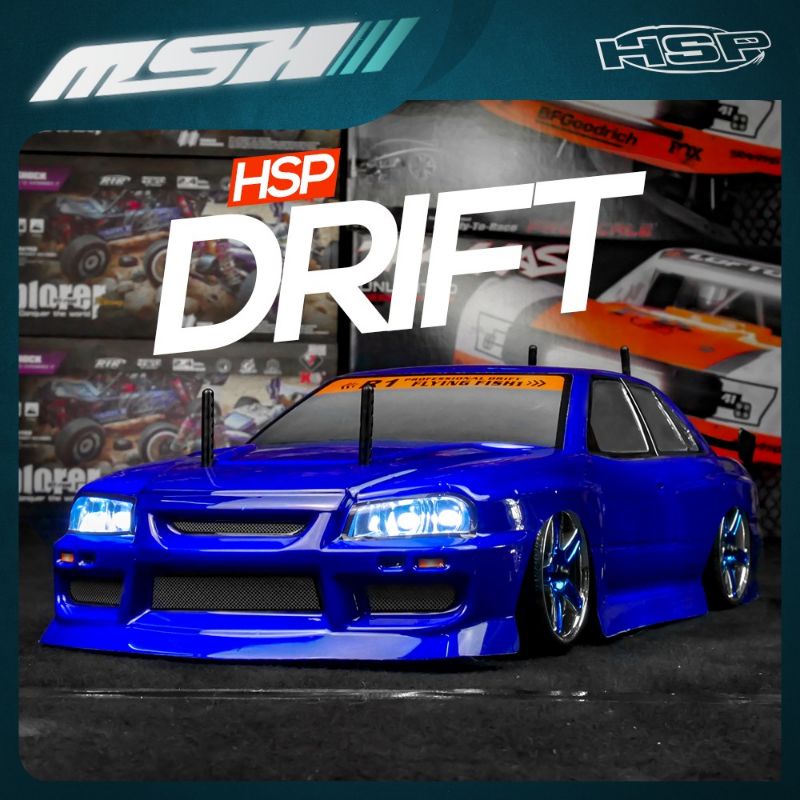 READY - HSP Flying Fish 1/10 Electric 4WD 2.4G RTR RC Drift Race Car ...
