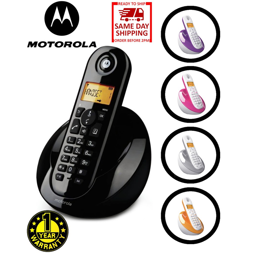 Motorola C601 Cordless Telephone Telefon Rumah Office ...