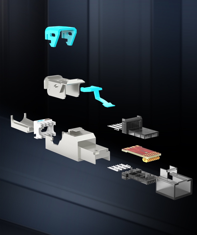 ZoeRax Cat6a Cat7 Cat8 Ethernet Cable Connector RJ45 Metal Tool Free