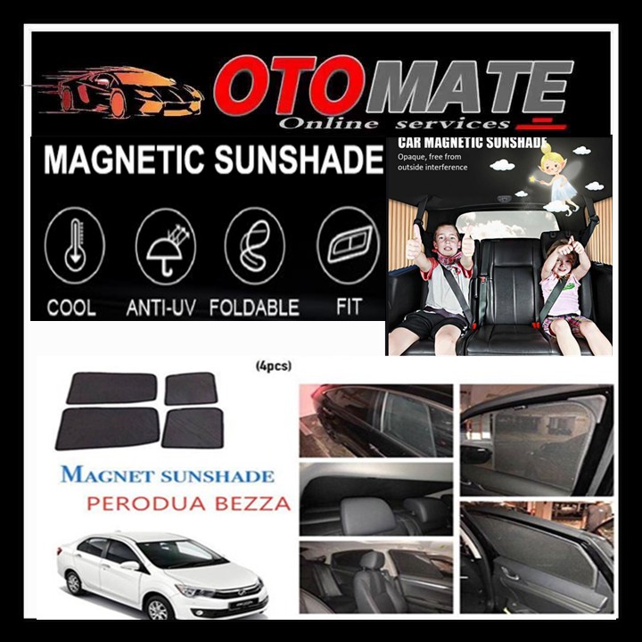 Perodua Bezza Magnetic Sunshade [4 PCS]  Shopee Malaysia