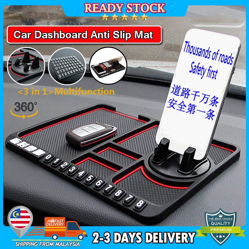 Car Dashboard Anti Slip Mat Sticky Pad GPS Mobile Phone Holder Stand Parking Phone Number Plate Auto Accessories NO.1