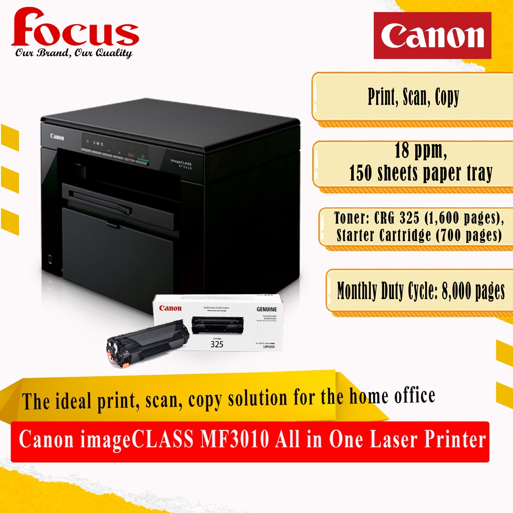 [Promotion] Canon imageCLASS MF3010 All in One MonoChrome Laser Printer
