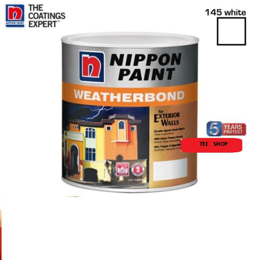  Nippon  Paint  Weatherbond 5L 145 White Exterior Wall 