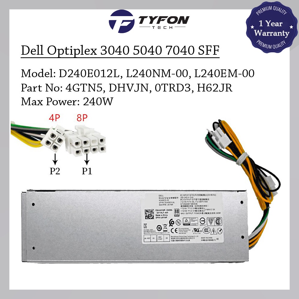 Dell Optiplex 3040 5040 7040 Inspiron 3650 3656 SFF MT Power Supply PSU