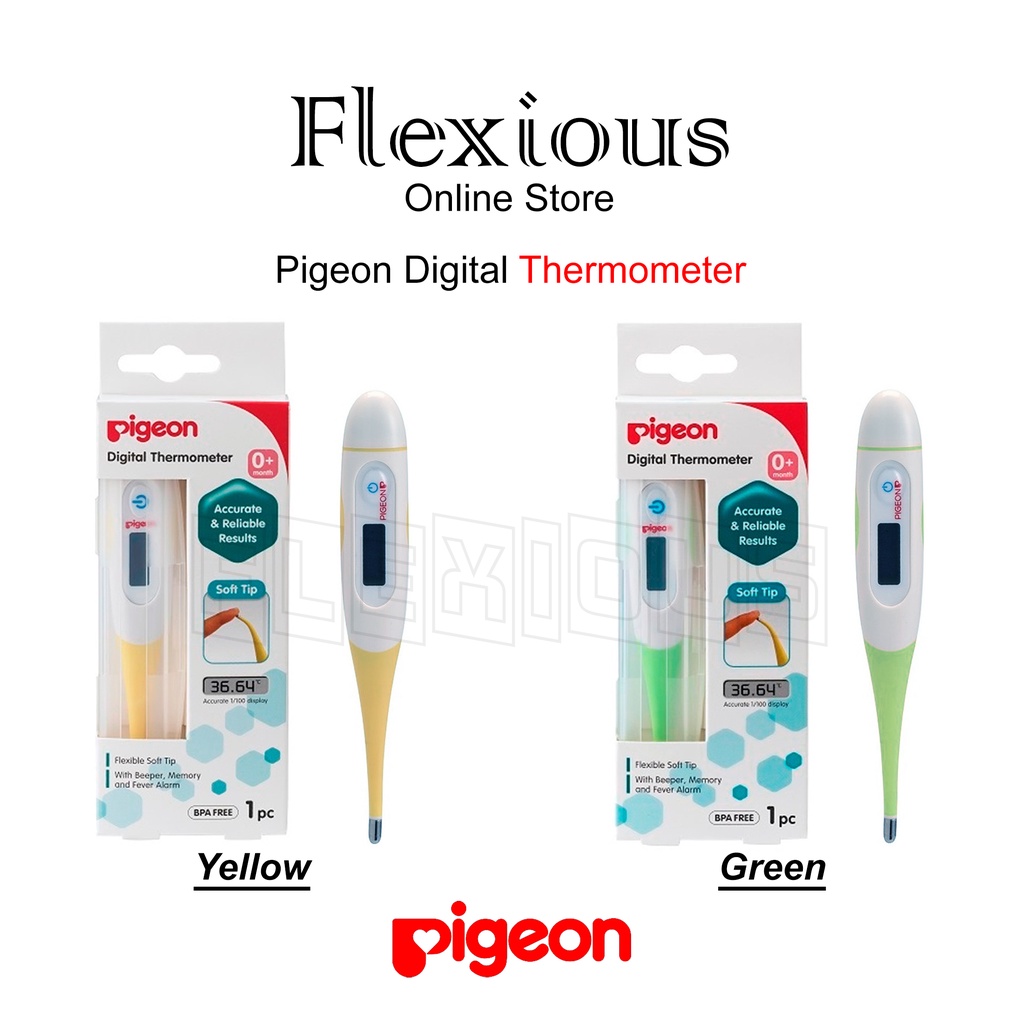 *Pigeon* Digital Thermometer ( Yellow ), ( Green ) Normal 10800