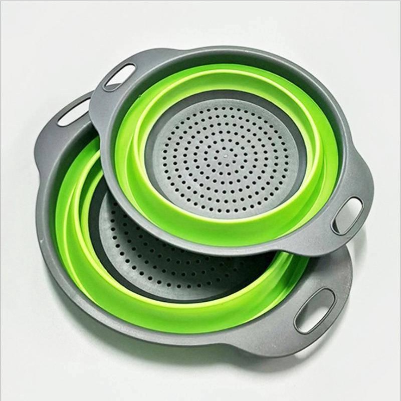 Foldable Strainer Fruit Vegetable Washing Basket Colander Dish Drainer Silicon Colander