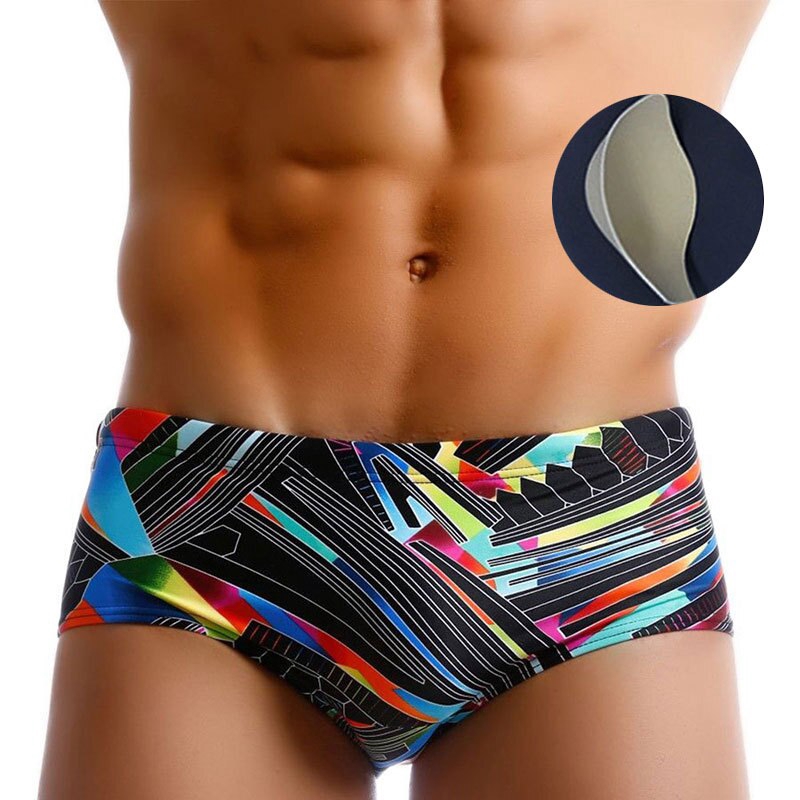 mens pouch swim trunks