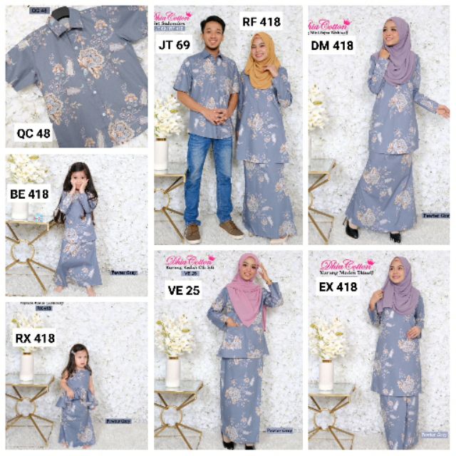 Set Sedondon Ayah, Ibu, Anak Baju Kurung Kemeja - DHIA ...