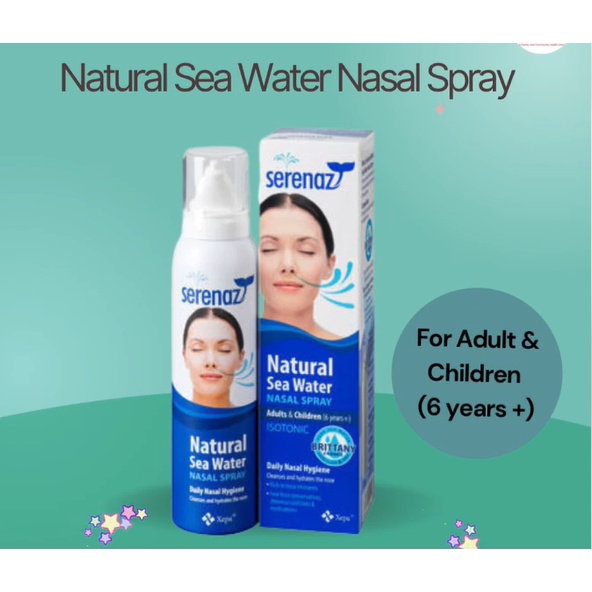 SERENAZ ADULT NATURAL SEA WATER NASAL SPRAY 120ML | Shopee Malaysia