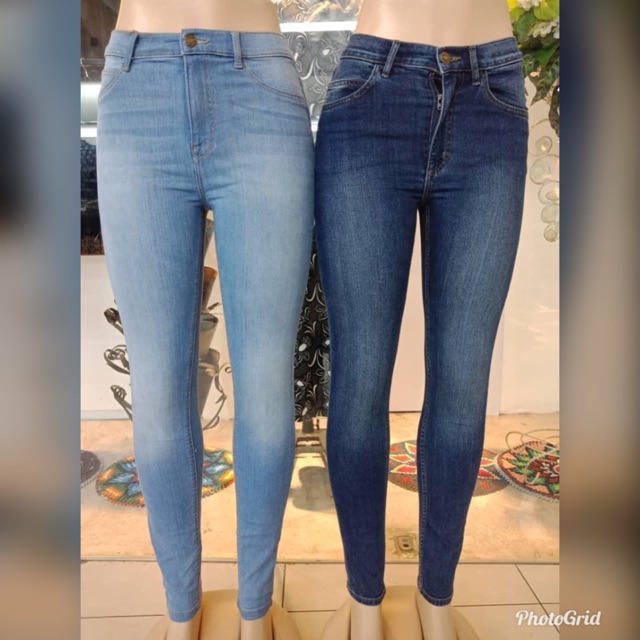 Stretchy Sexy Skinny Lady S Denim Jeans Look Leggings Tights Pants Shopee Malaysia