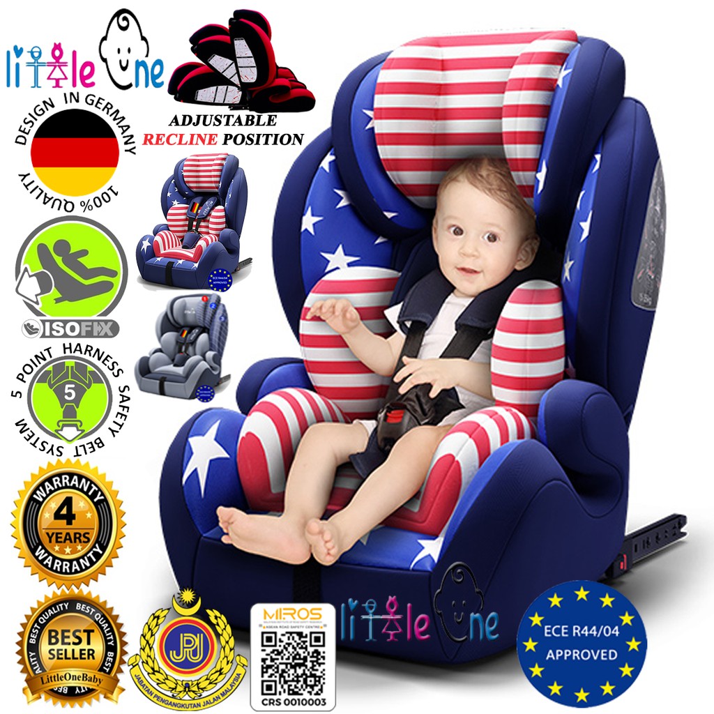 CRS 9Months To 12 Years Old ECE CERTIFIED LITTLE ONE BABY ISOFIX CAR