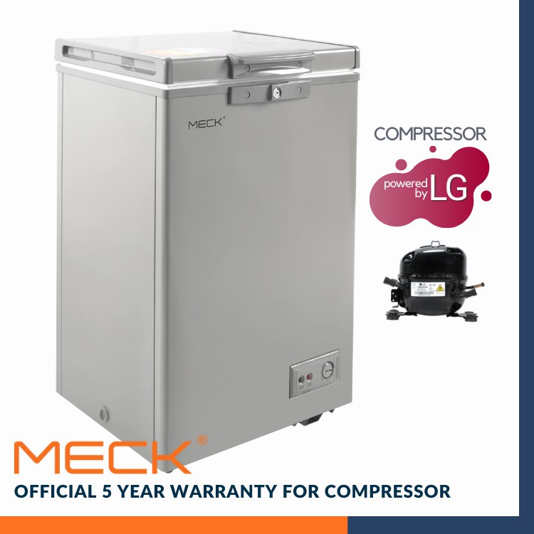MECK Chest Freezer 100L Grey (LG Compressor) MFZ80GR Shopee Malaysia