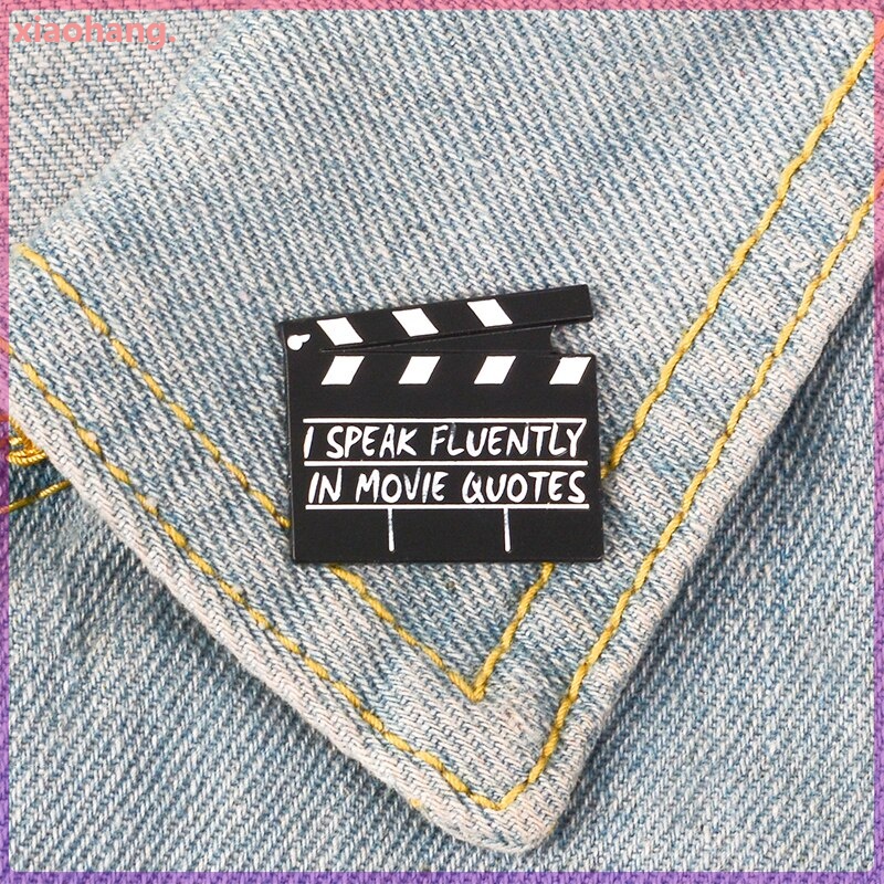 Film Clapper Enamel Pins Brooch Action Directors Cut Pins Badges Movie TV Handhelds Props Brooches Gift for Women Men Director