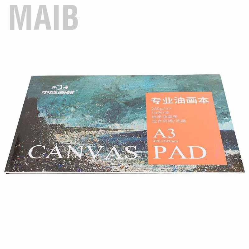 420x297mm A3 Painting Paper Pad Set of 10 Sheets Canvas Acrylic Oil Watercolor Cold Pressed Rough Finish Paper 