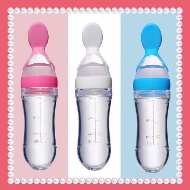 Baby Food Feeder With Spoon Bottle Feeding Shopee Malaysia