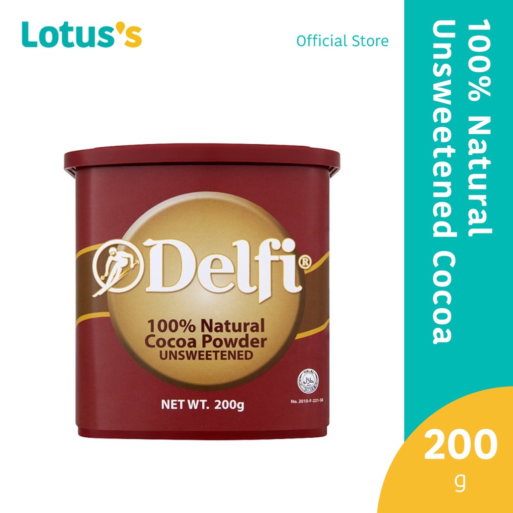 Delfi 100% Natural Unsweetened Cocoa Powder 200g | Shopee Malaysia