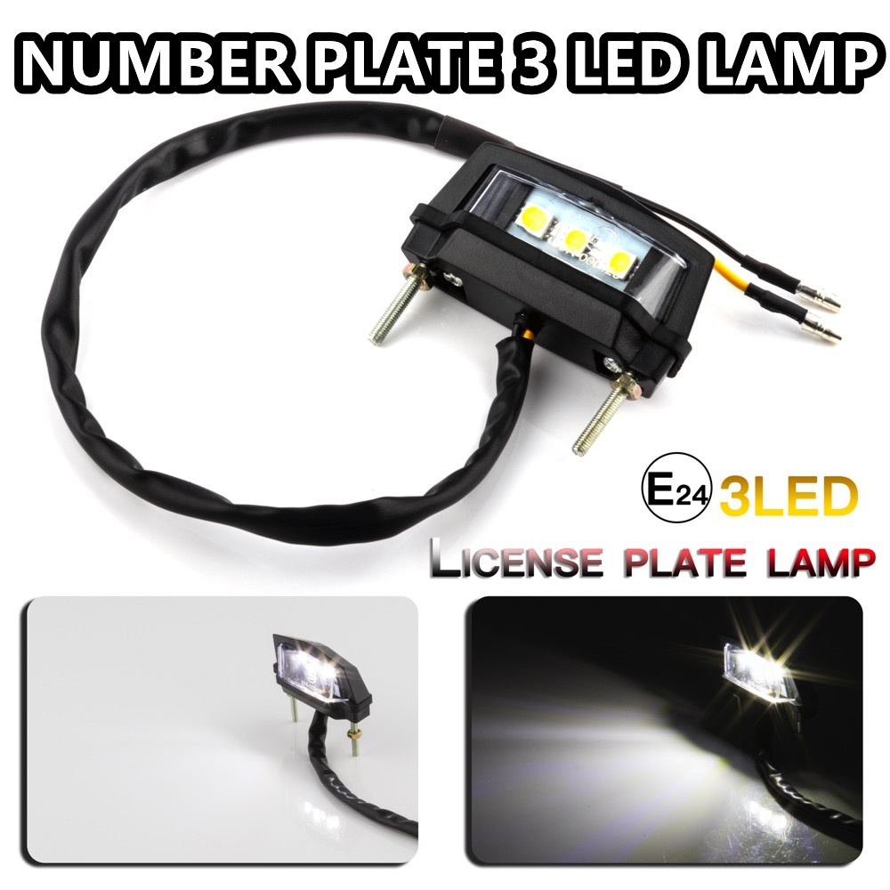 ✔READY STOCK✔ UNIVERSAL NUMBER PLATE 3 LED LIGHT LAMP