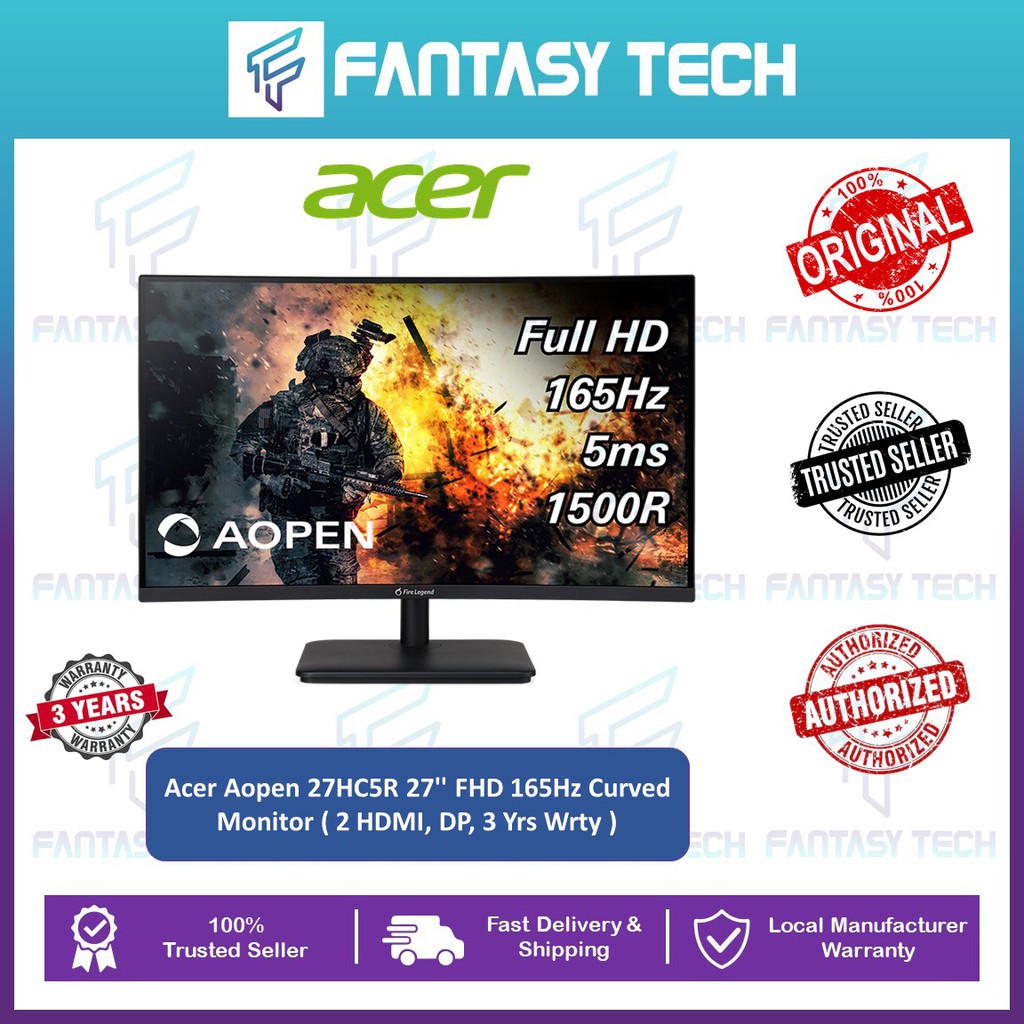 Acer Aopen 27hc5r 27 32hc5qr 32 Curved 165hz Gaming Monitor Hdmi Dp Acer 43xv1cp 43 Inch 1102