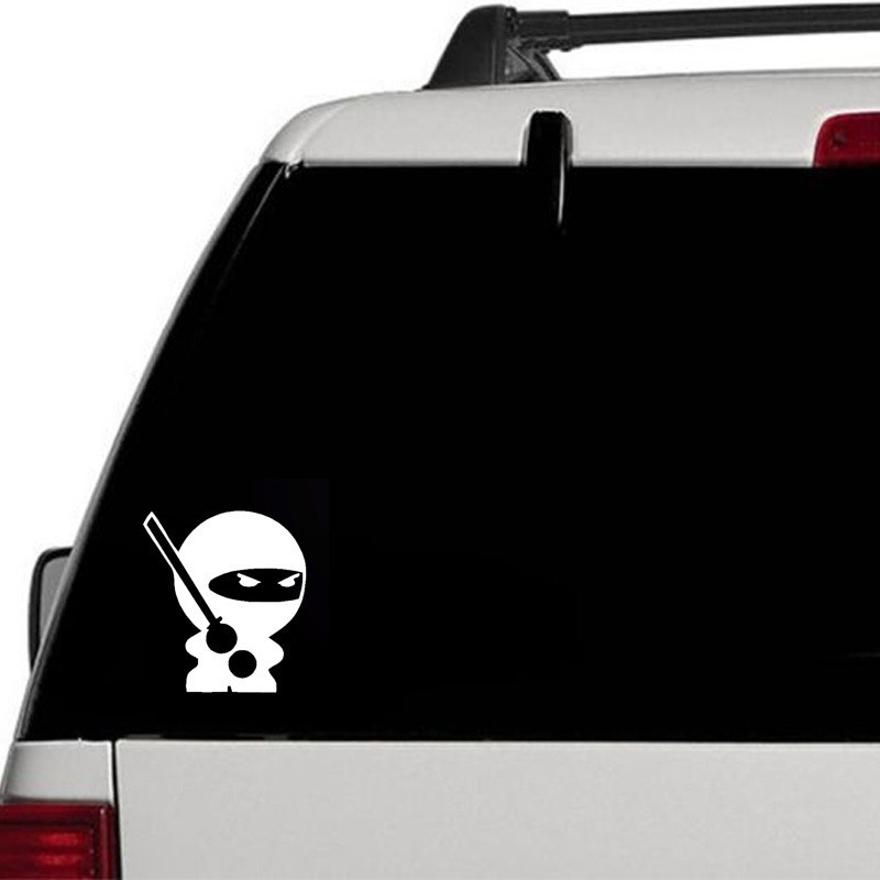 Car Styling Cute Ninja Car Window Funny Sticker Car Windows Bumpe