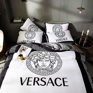 Best Quality Creative Pure Cotton Fashion White Versace Medusa Logo Design Luxury Brand