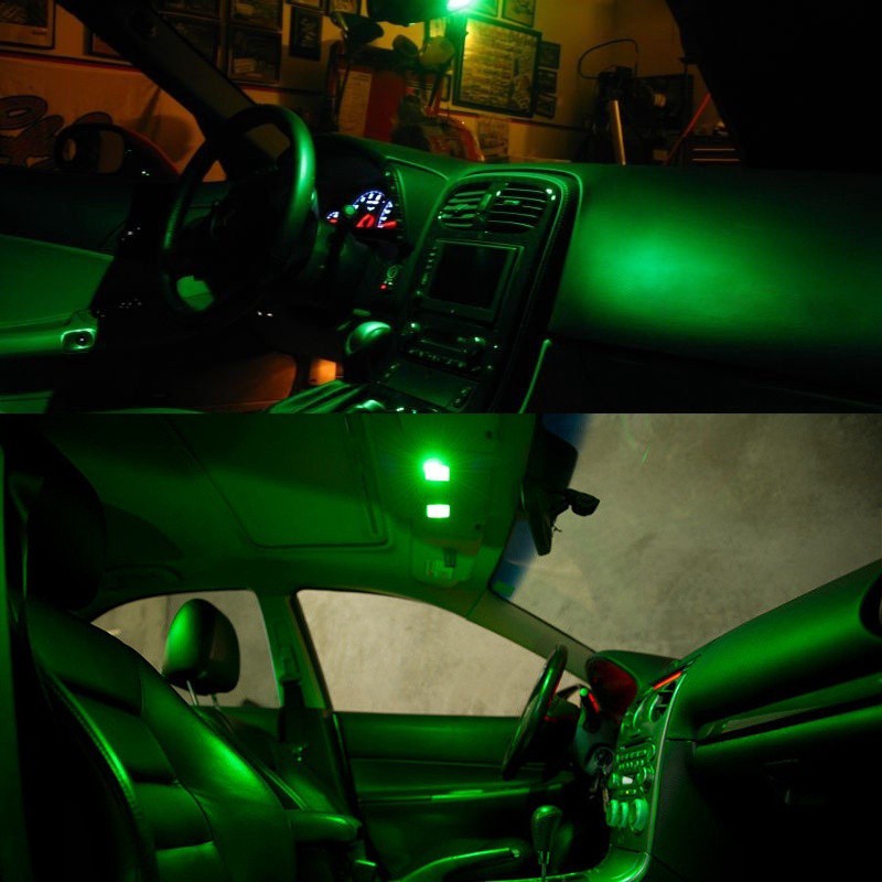 13x Car Auto Light Bright Green T10 W5w 31mm Festoon Dome Car Light Led Interior Motorcycle Accessories Moto Shopee Malaysia