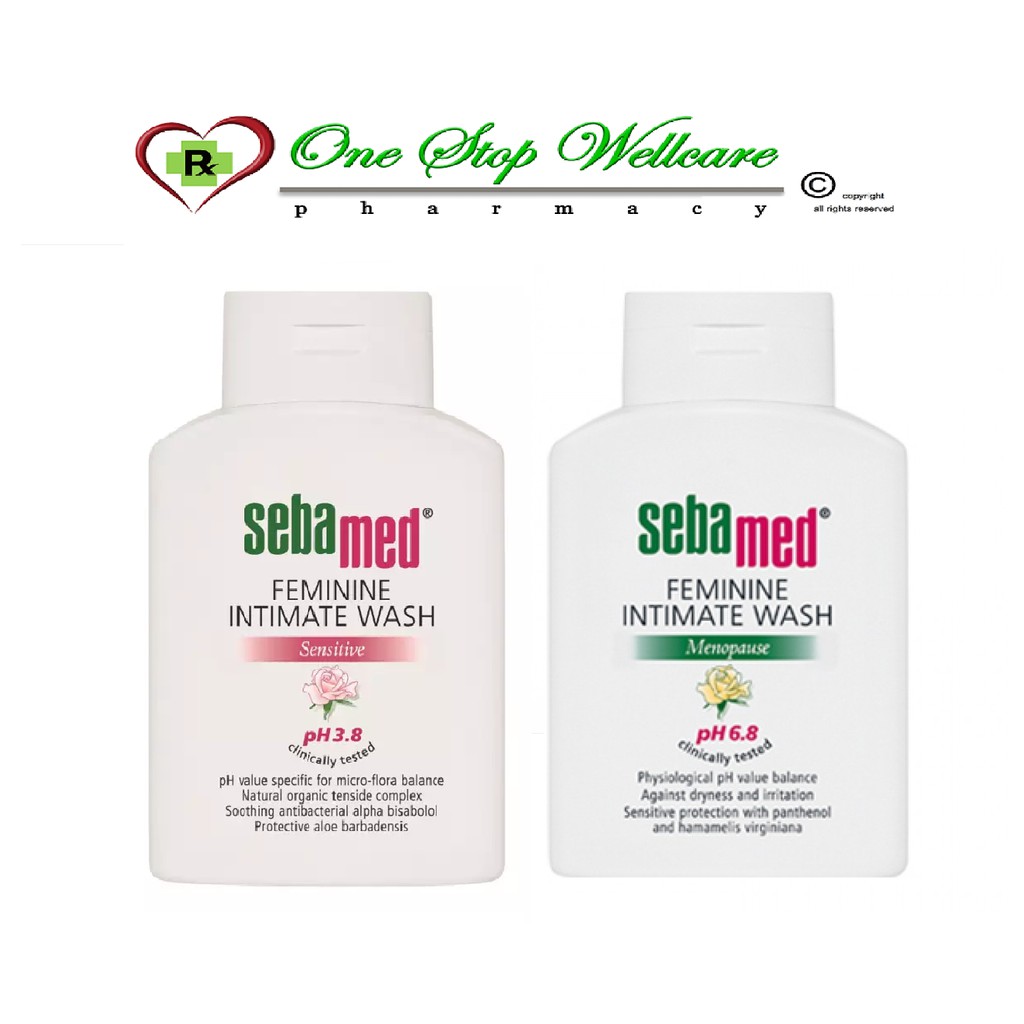 SEBAMED FEMININE INTIMATE WASH 200ML SENSITIVE PH 3.8 / MENOPAUSE PH 6.