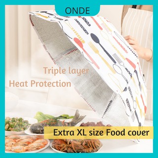 Buy Large Round Aluminum Foil Insulation Food Cover Folding 