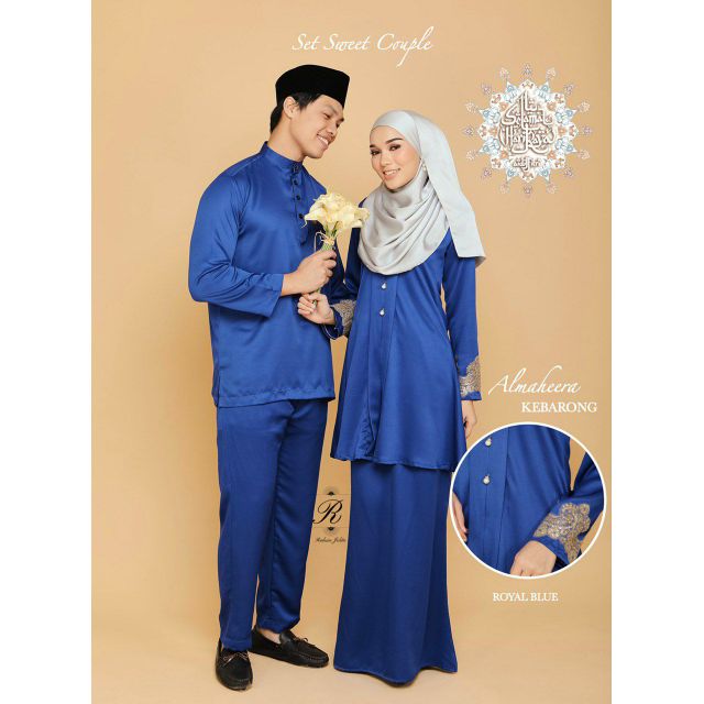  Baju  Raya suami  isteri  set sweet couple Kebarung almaheera 