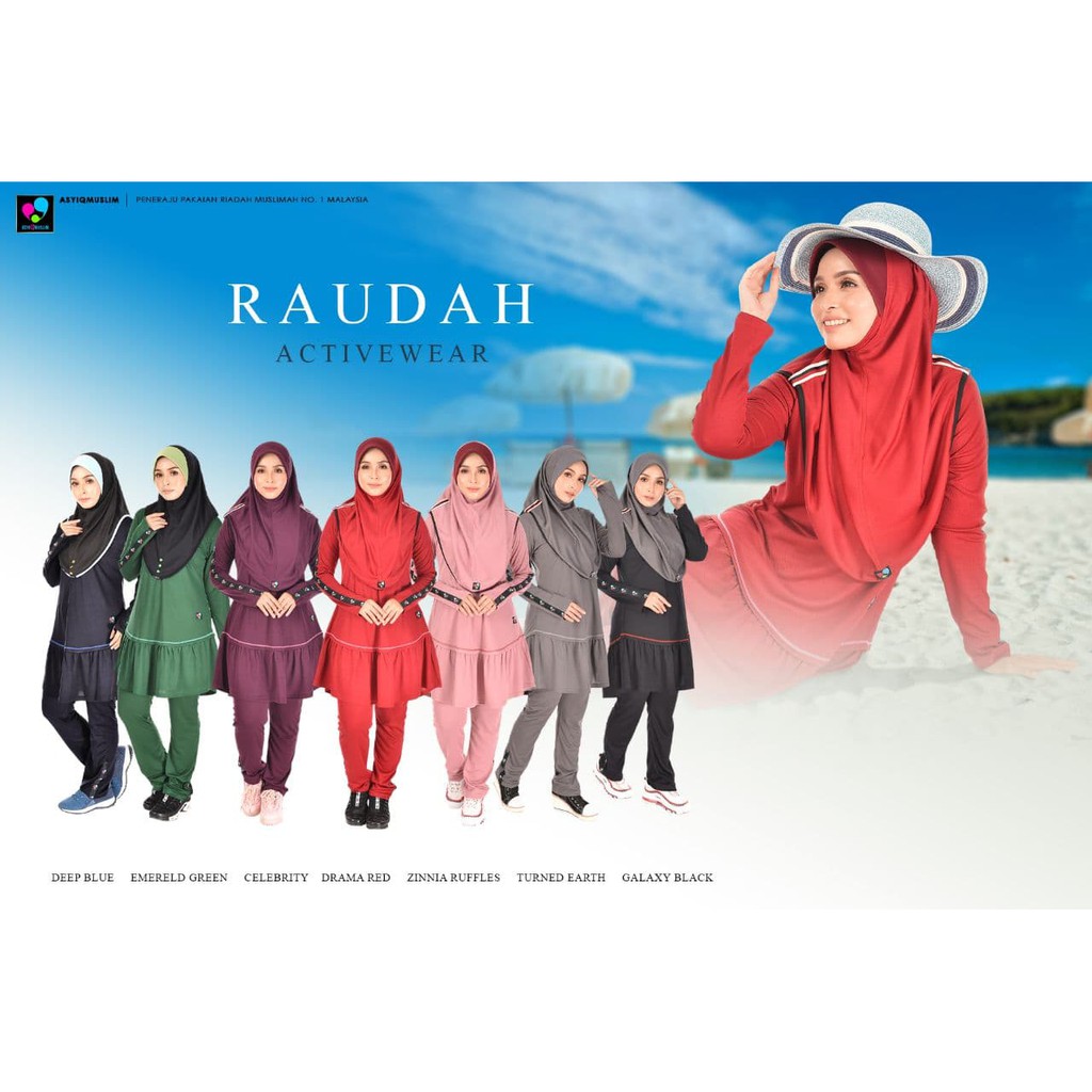 Pakaian Sukan Muslimah Set Raudah Activewear