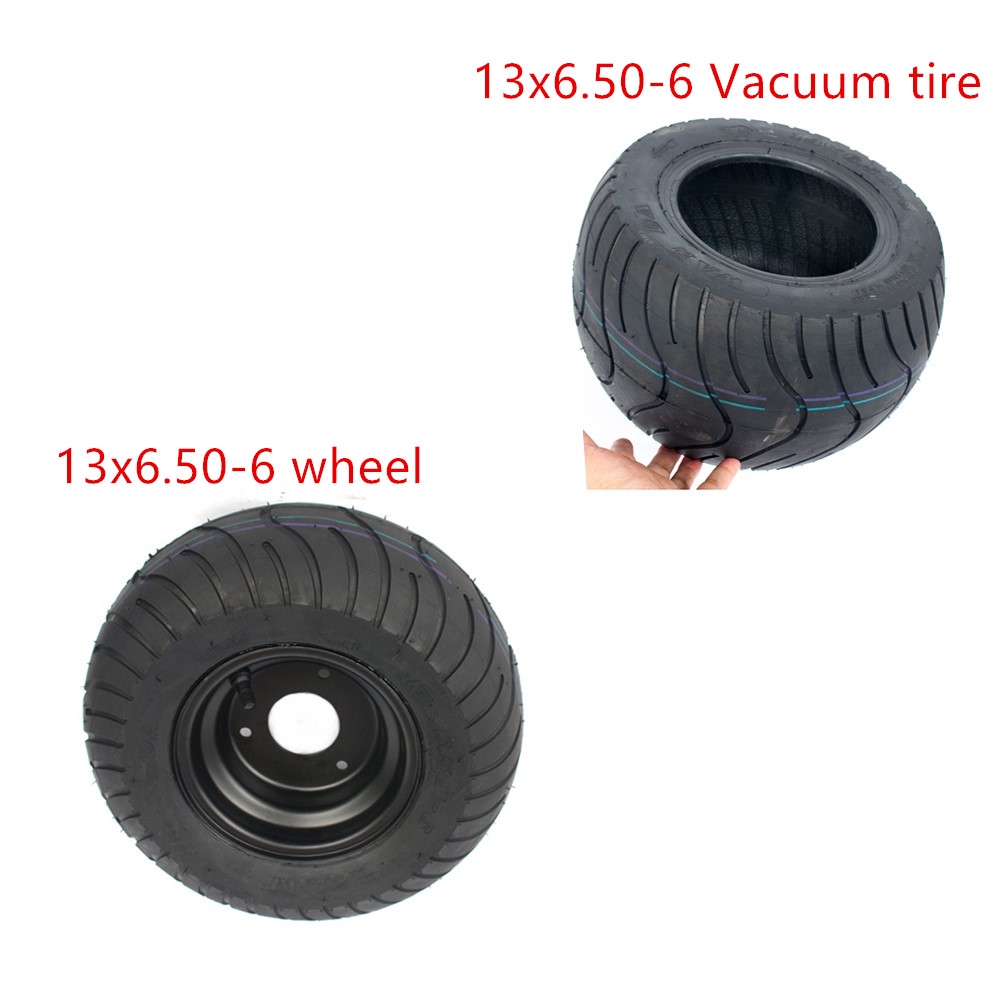 Super Good Go Kart 13x650 6 Inch Wheel Tubeless Tyre Vacaum Tire With Hub For Karting Atv Utv 6512