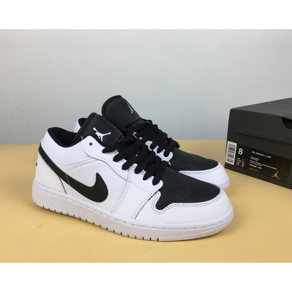 nike air jordan 1 low black and white