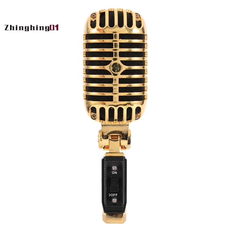 Professional Wired Vintage Classic Microphone Dynamic Vocal Mic Microphone for Live Performance Karaoke