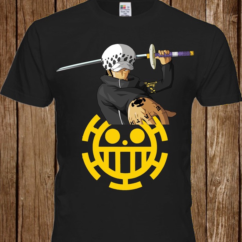 Anime Manga Trafalgar Law One Piece T Shirt Men Cotton Shopee Malaysia