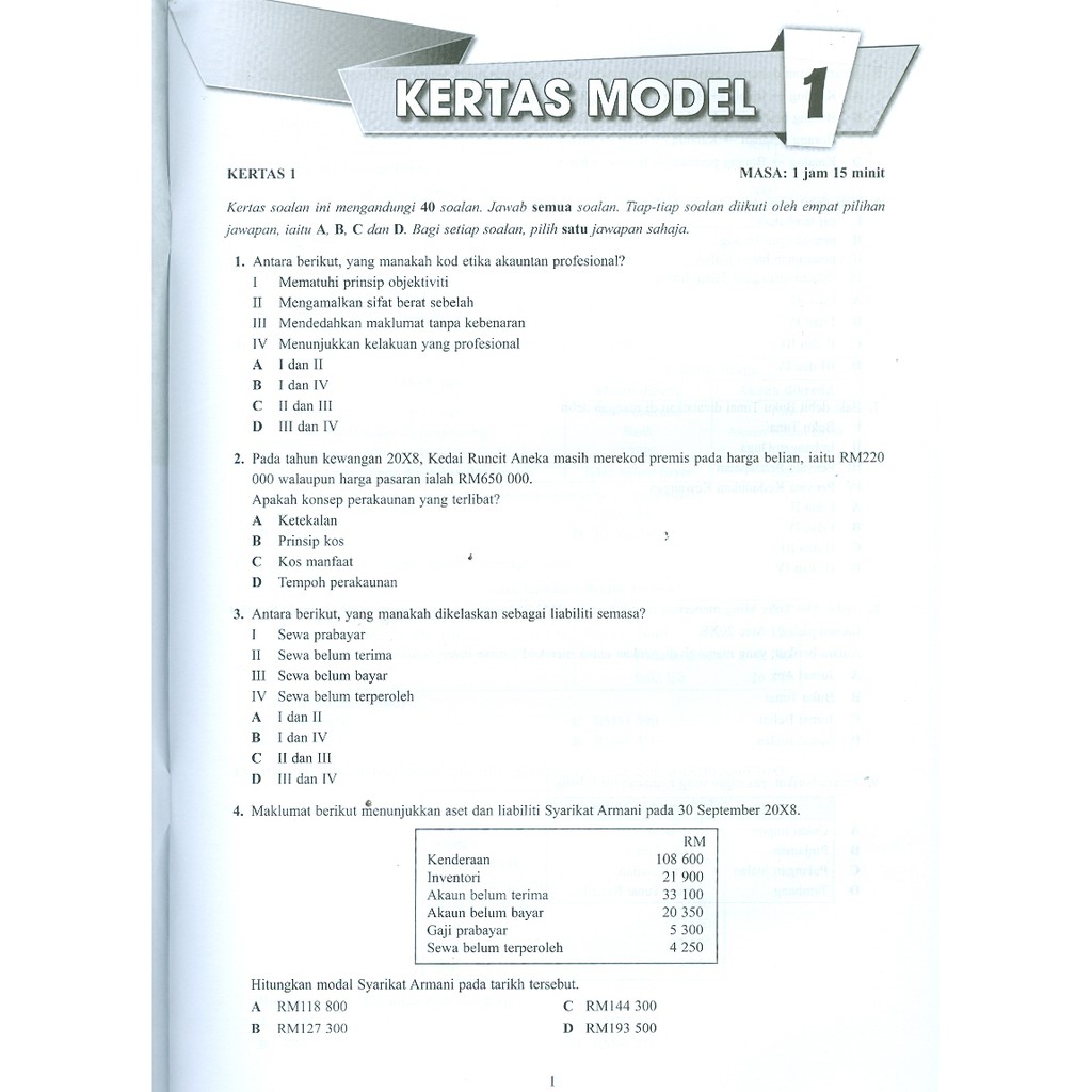 Grab A Kertas Model Spm Prinsip Perakaunan Kertas 1 Dan Kertas 2 Kssm Shopee Malaysia