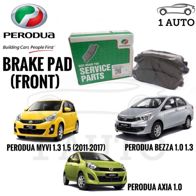 Original Perodua Brake Pad For Perodua Myvi Lagi Best Axia 1 0 Bezza Front Shopee Malaysia