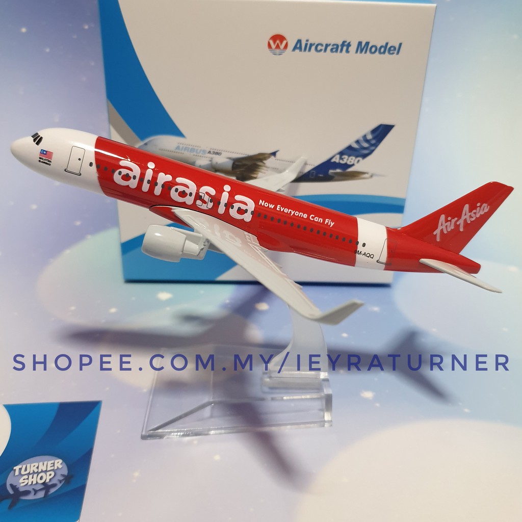 Air Asia Now Everyone Can Fly A320 Aircraft Model 16cm Die-cast Metal Airplane